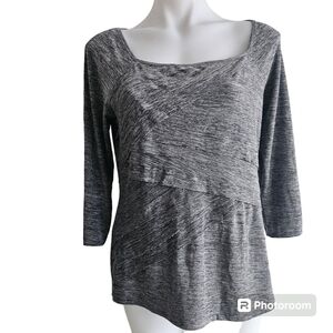 B Design Gray Blouse Size L